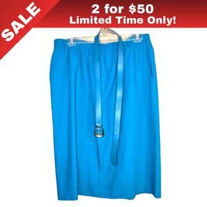 [Sale: 2 for $50!] Alfred Dunner Blue Pencil Skirt Elastic Waist Sz 18W 0254